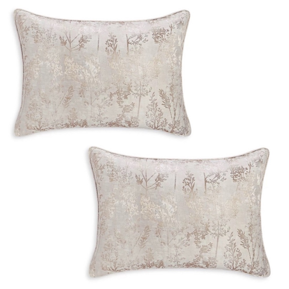 X2 Hudson Park Foglia King Sham in Gold Beige, $160/each New w/Tag